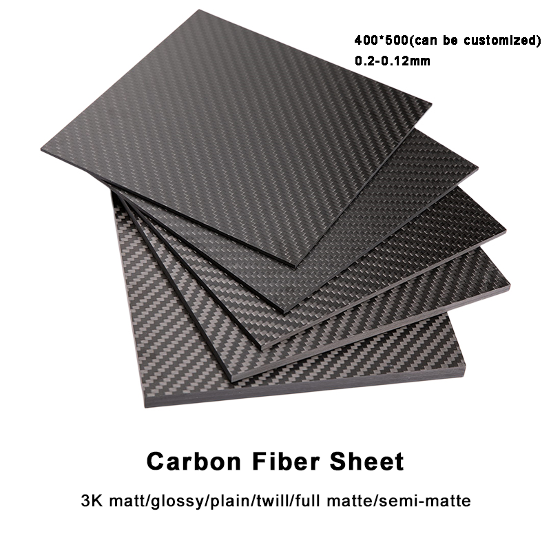 Fiche de fibre de carbone à haute résistance 3K à vendre